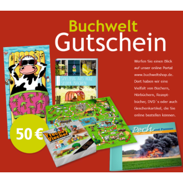 Buchwelt Gutschein im Wert von 50 €