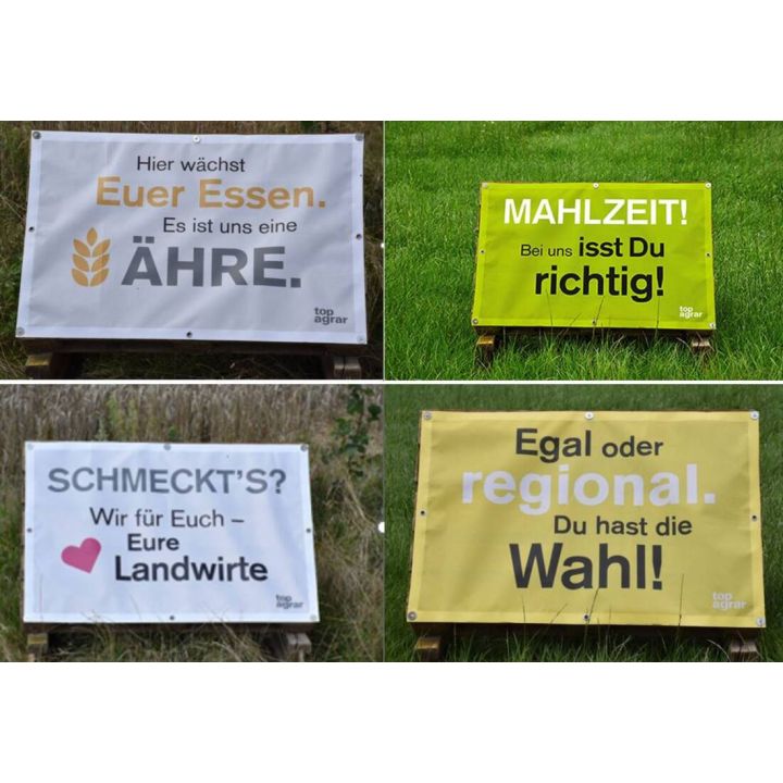 top agrar Feldplakate alle vier Versionen