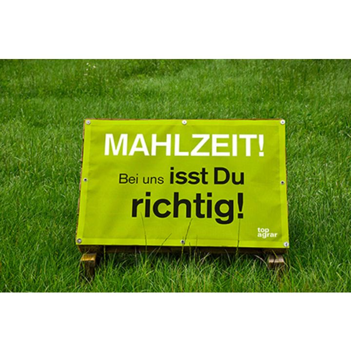 top agrar Feldplakat "Mahlzeit! Bei uns isst Du richtig!"
