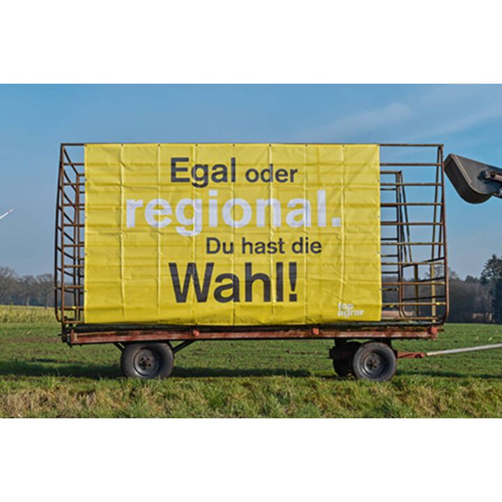 top agrar Feldplakat Groß: "Egal oder regional - Du hast die Wahl"