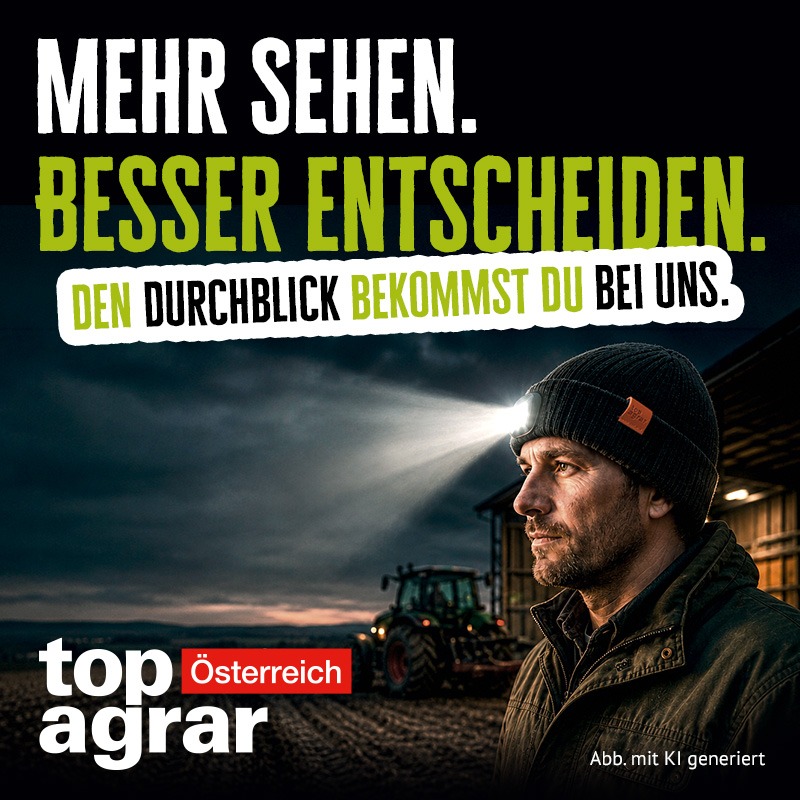 Bild mit Mann der eine LED Mütze auf hat. Text: Mehr sehen. Besser entscheiden.