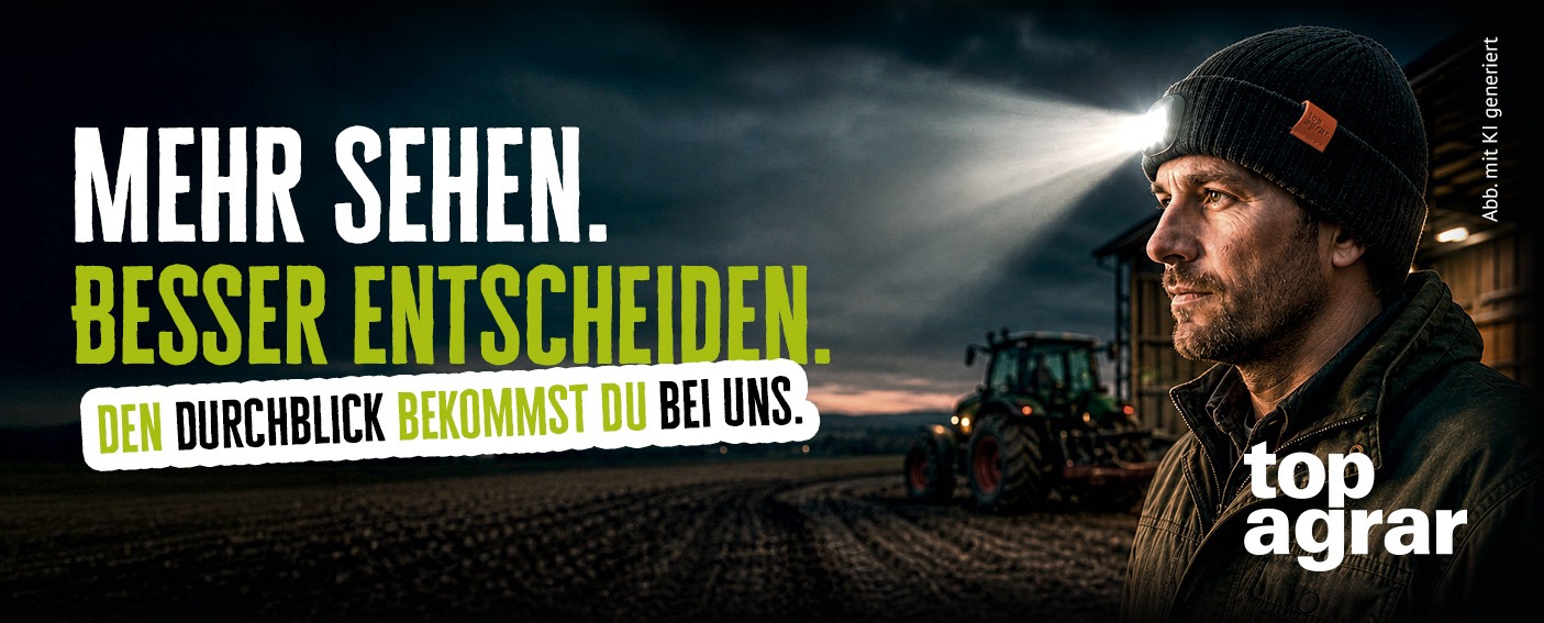 Bild mit Mann der eine LED Mütze auf hat. Text: Mehr sehen. Besser entscheiden.